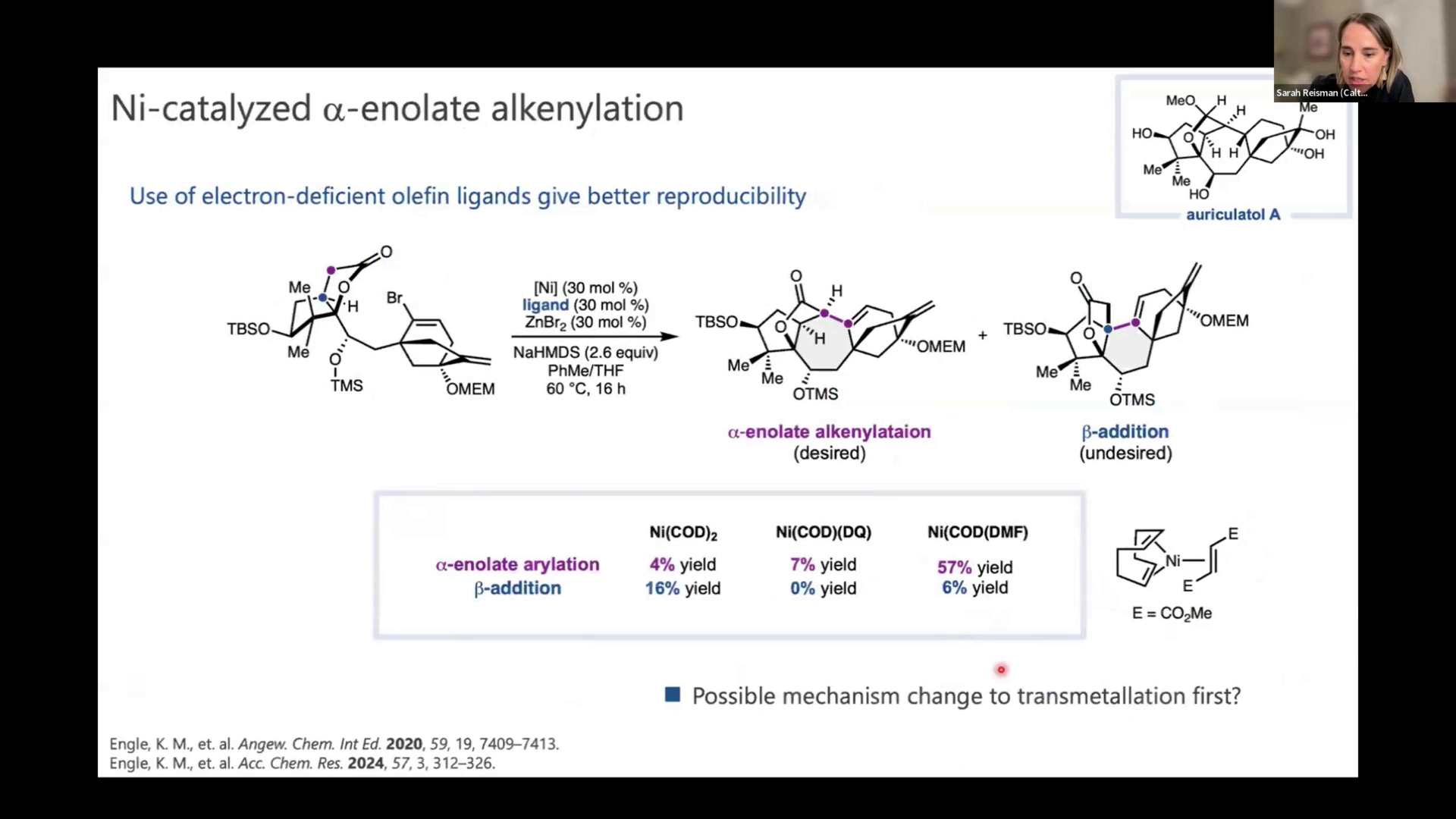 Slide 91/98 at 1:53:00: Thieme Cheminar Dedicated to Professor Erick ...