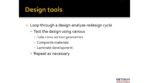 Slide 13/21 at 25:23: Loop through a design-analyse-redesign cycle