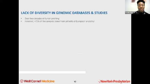LACK OF DIVERSITY IN GENOMIC DATABASES & STUDIES
The Onc Docs Dr. On
Over two decades of tumor profiling However, >75% of the samples come from patients of European ancestry!
Weill Cornell Medicine
NewYork-Presbyterian