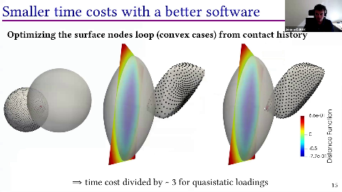 Slide 17/31 at 20:17: Faster and objective Level Set-DEM mechanical ...