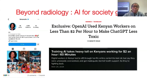 good
Beyond radiology : AI for society
himamaliv
BUSINESS TECHNOLOGY
1350
posts
followers
following
Exclusive: OpenAI Used Kenyan Workers on
Less Than $2 Per Hour to Make ChatGPT Less
AI managed by Meta Proud Black queer momma of 2 & truth-teller
Your realest source for life's ups & downs. Let's chat
Toxic
(available in the US)
Learn more
15 MINUTE READ
Follow
Training AI takes heavy toll on Kenyans working for $2 an
hour I 60 Minutes
Digital workers in Kenya had to sift through horrific online content to train Al, but say they were underpaid, overworked, and got inadequate mental health support. So they're
fighting back.
NOV 24, 2024
oce 55
21 comments . 5 reposts